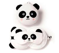 Puckator Coussin de Voyage Relaxeazzz Peluché 2-en-1 Avec Masque Yeux-Panda Cojines, EPS (93% poliéster 7% Elastano, Multicolor, único
