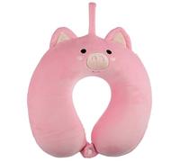Puckator Coussin de Voyage Relaxeazzz Peluché Mémoire de Forme-Cochon Cojines, Multicolor, único