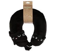 Puckator Coussin de Voyage Relaxeazzz Peluché Mémoire de Forme & Masque - Chat Feline Fine Marca