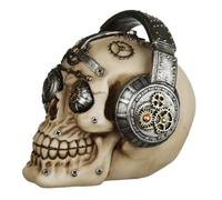 Puckator Crâne de Décoration Steam Punk-Casque Audio Figuritas Decorativas, Multicolor, único