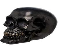 Puckator Cráneo de Decoración - Cráneo Metálico en Negro