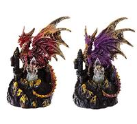 Puckator DRG385 Dark Legends Dragón en Castillo con Cristal LED