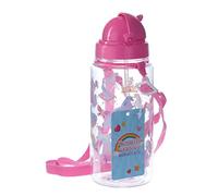 Puckator Botella Enchanted Rainbow Unicornio con pajita Rosa
