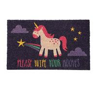 Puckator Enchanted Ranibow - Felpudo (75 x 2 x 45 cm), diseño de Unicornio, Color Morado