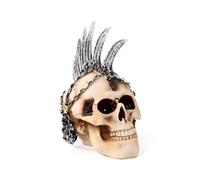 Puckator Escultura Decorativa de Estilo Punk con Cresta de Cuchillas y Cadenas - Escultura de Resina Ornamental - Figura Accesorio gótico para casa y Halloween