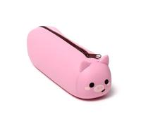 Puckator Estuche portalápices de Silicona - Cerdo - Animales Dulces, Multicolor, Estuche de Silicona con Apertura de Cremallera