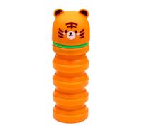Puckator Estuche portalápices telescópico Pop Up de Silicona - Tigre - Animales Dulces - Extensible, Naranja., Estuche Extensible de Silicona para lápices