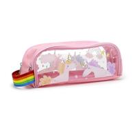 Puckator Estuche Portalápices Transparente - Unicornio Mágico, Rosa, Estuche con Ventana Transparente