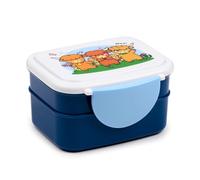 Puckator Fiambrera Bento con cubiertos y cierre de clip - Buey escocés - Animales dulces
