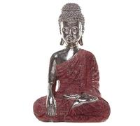 Puckator Figura de Buda tailandés - Meditación metálica (1 suministrada), Resina, Multicolor, Altura 21 cm, Ancho 14 cm, Profundidad 10 cm
