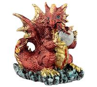 Puckator Figura Decorativa de dragón con diseño de Madre y bebé, Resina, Multicolor, Height 11cm Width 11-12cm Depth 9-10cm