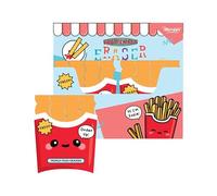 Puckator Foodiemals - Borrador con forma de papas fritas, relleno de bolsas de fiesta para niñas y niños, paquete múltiple, gomas de lápiz, gomas geniales para niños, regalos escolares para empezar la