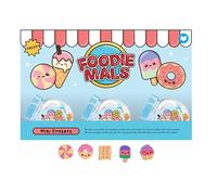 Puckator Foodiemals - Mini borradores en una olla, rellenos de bolsas de fiesta para niñas y niños, paquete múltiple, gomas de lápiz, gomas geniales para niños y niñas, regalos escolares