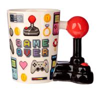 Puckator Taza de cerámica Joystick Pixel Game Over 3D con asa moldeada