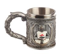 Puckator jarra decorativa de caballero cruzado, vasos de regalo de cer