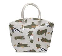 Puckator JBAG01 Bertrand The French Bulldog - Bolsa de playa de yute, mixta, grande