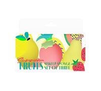 Puckator Juego de 3 esponjas de maquillaje de frutas de verano, mini soplos de polvo facial, esponjas de maquillaje, esponjas de mezcla, productos de belleza, accesorios para mujeres, adolescentes y
