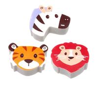 Puckator - Juego de 3 gomas de borrar especiales para la escuela - Animales Zooniverse - Papelería y papelería para niños y niñas