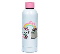 Puckator - Katze Geschenke - Katze Geschenke - Hello Kitty & Pusheen die Katze wiederverwendbare Thermo Isolier- Heiß & Kalt Trinkflasche aus Edelstahl 530ml
