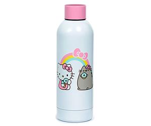 Puckator - Katze Geschenke - Katze Geschenke - Hello Kitty & Pusheen die Katze wiederverwendbare Thermo Isolier- Heiß & Kalt Trinkflasche aus Edelstahl 530ml