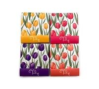 Puckator Lima de uñas Tulips Matchbook, limas fuertes para uñas acrílicas naturales y de gel, kit de cuidado para mujeres, productos de belleza, lima de uñas de manicura