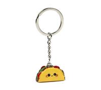Puckator Llavero de anillo de resina con forma de taco mexicano, Gadget coleccionable Foodiemals, amarillo, Talla única