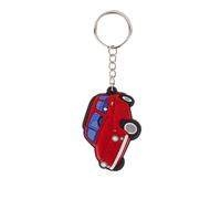 Puckator Llavero de PVC rojo Fiat 500 - Regalos para el Día de la Madre - Llaveros geniales llaveros de clip - Divertidos accesorios para hombre y mujer - Baratija, rosso, M