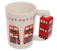 Puckator London - Taza con asa en forma de autobús doble de cerámica dolomita