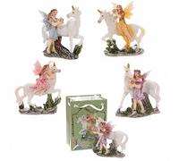 Puckator Lotusandlime Hada y Unicornio, Resina, Mixta, Altura de Hada 7 cm Ancho 6 cm Bolsa 9 x 6,5 x 4 cm