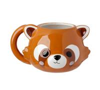 Puckator Mug en Céramique Adoramals-Tête de Panda Roux Tazas de Desayuno, Multicolor, único