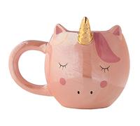 Puckator Mug en Céramique New Enchanted Rainbows-Forme de Licorne Tazas de Desayuno, Multicolor, único