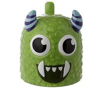 Puckator Mug Retournable Tête en Bas Monstarz-Monstre Vert Tazas de Desayuno, Porcelana, Multicolor, único