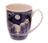 Puckator MULP36 - Taza de Porcelana de Pasta Blanda - Diseño de Guerreros del Invierno, de Lisa Parker - 11 x 8,5 x 10,5 cm - Color Azul, Blanco y Gris