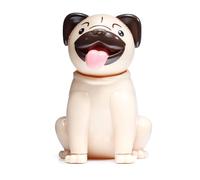 Puckator Muñeco Solar-Perro Pug Carlino Figuritas Decorativas, Multicolor, único