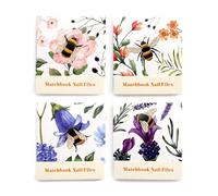 Puckator Nectar Meadows Matchbook - Lima de uñas fuerte para uñas acrílicas naturales y de gel - Kit de cuidado de lima de uñas para mujer, productos de belleza, lima de uñas de manicura