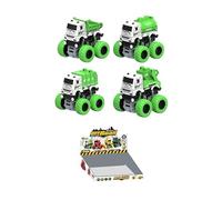 Puckator Offroad Big Wheel Stunt Truck - Juguete de acción de empuje y tracción de fricción - Regalos de cumpleaños duraderos, figuras de vehículos de juego para niños y niñas, interior y exterior