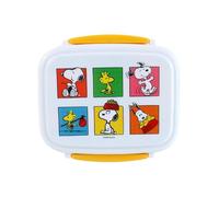 Puckator Peanuts Snoopy & Woodstock - Lonchera Bento apilada con cubiertos, para adultos y niños con compartimentos, recipientes de alimentos con tapas, apilables, para niños, preparación de comidas