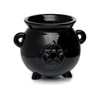 Puckator PLAN28 - Macetero de cerámica con forma de caldero de brujas negras para interiores