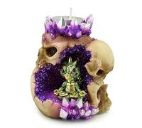 Puckator Portavelas - Bebé Dragón de los Elementos - Calavera con Cristales