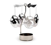 Puckator Portavelas Giratorio con Forma de carrusel de Bruja, Accesorios para Sala de Estar, temática de Bruja, decoración del hogar, Adornos, portavelas, decoración de Centro de Mesa