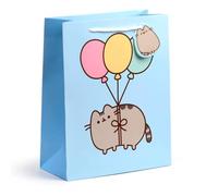 Puckator Pusheen - Bolsa de regalo grande con globos de gato - Bolsa de regalo de cumpleaños para regalos - Bolsa de regalo para mujeres - Regalos de cumpleaños para niños - Bolsas de regalo para