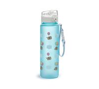 Puckator Pusheen the Cat Balloons Pop Top - Botella de agua irrompible de 600 ml, reutilizable, aislada, para niñas y niños, con asa de transporte y pajita, sin BPA, para guardería escolar