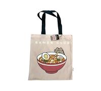 Puckator Pusheen the Cat Bento Club Ramen - Bolso de mano reutilizable de lona y algodón - Regalos ecológicos para hombre y mujer - Bolsas plegables para compras - Bolsa para tote bag