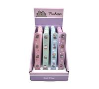 Puckator Pusheen The Cat Foodie - Lima de uñas fuerte para uñas acrílicas naturales y de gel - Kit de cuidado de lima de uñas para mujer, productos de belleza, lima de uñas de manicura