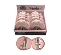 Puckator Pusheen the Cat Sushi Club - Juego de manicura redonda de 5 piezas, kit de cuidado de uñas, regalo de regalo para mujeres y hombres, cuidado personal seguro, viajes, vacaciones, accesorios