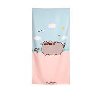 Puckator Pusheen - Toalla de playa de microfibra con diseño de gato, grande, de secado rápido, ligera, fina, divertida, para hombres y niñas, para playa, piscina, vacaciones, para adultos y mujeres