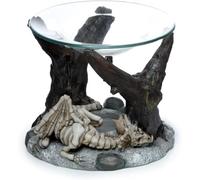 Puckator Quemador de Aceite y Fondant de Cera con Plato de Cristal Shadows of Darkness - Os de Dragon