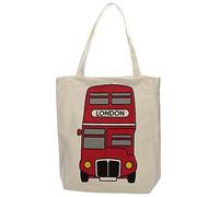 Puckator Sac en Coton Londres-Bus Londonien Bolsas de la Compra Reutilizables, Multicolor, único