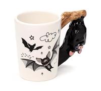 Puckator - Taza de cerámica con mango en forma de murciélago, accesorios divertidos para el hogar, regalos lindos para novias, tazas grandes para hombres y mujeres, regalos lindos