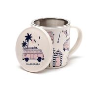 Puckator Taza de porcelana con infusor y tapa - Volkswagen Van Bus Combi VW T1 Explore More